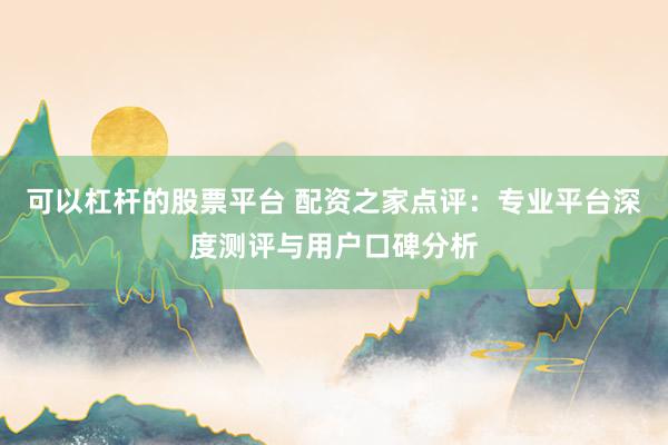 可以杠杆的股票平台 配资之家点评：专业平台深度测评与用户口碑分析