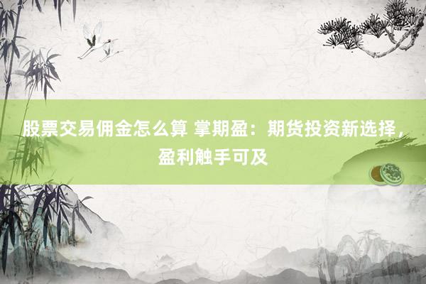股票交易佣金怎么算 掌期盈：期货投资新选择，盈利触手可及