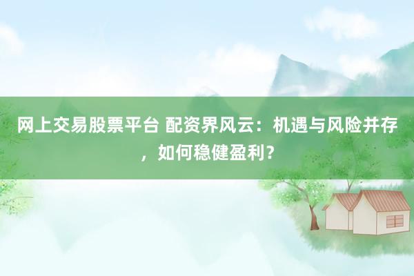 网上交易股票平台 配资界风云：机遇与风险并存，如何稳健盈利？