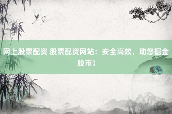 网上股票配资 股票配资网站：安全高效，助您掘金股市！