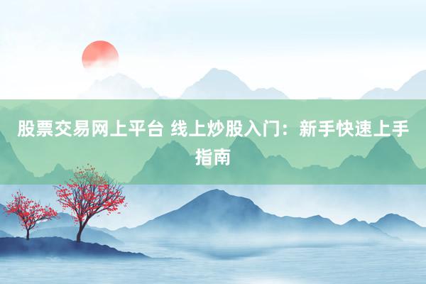 股票交易网上平台 线上炒股入门:新手快速上手指南